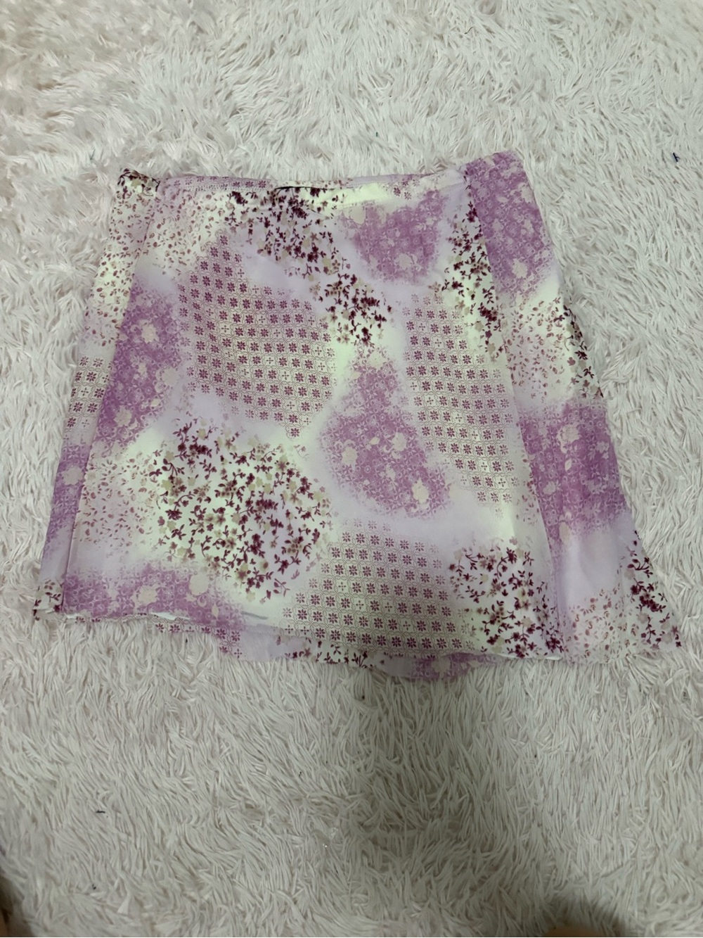 My Michelle Lavender Floral Mini Skirt